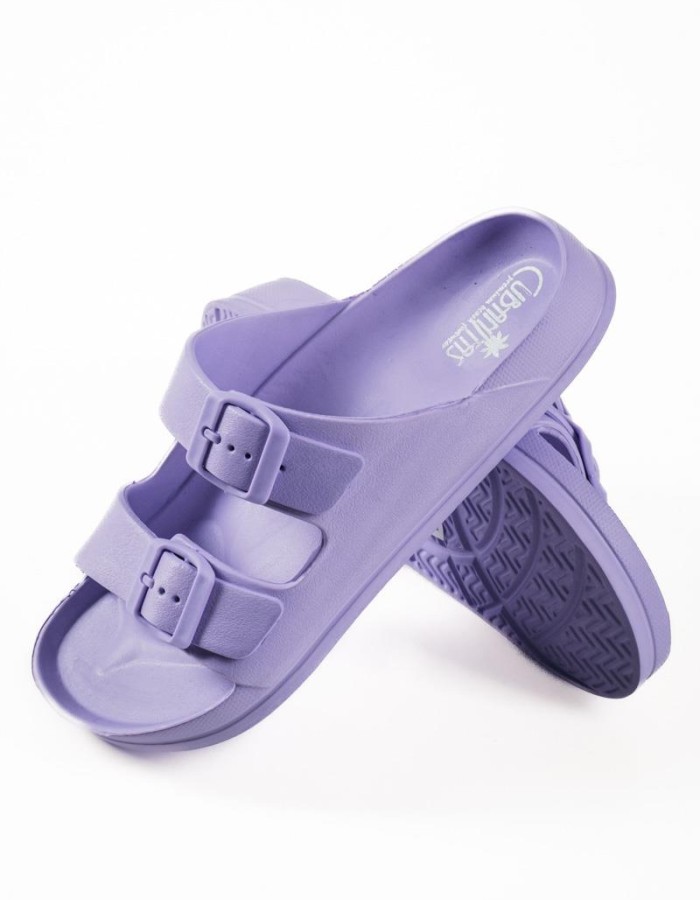 Cubanitas γυναικείες σαγιονάρες με φάσες  σε pale lilac απόχρωση
