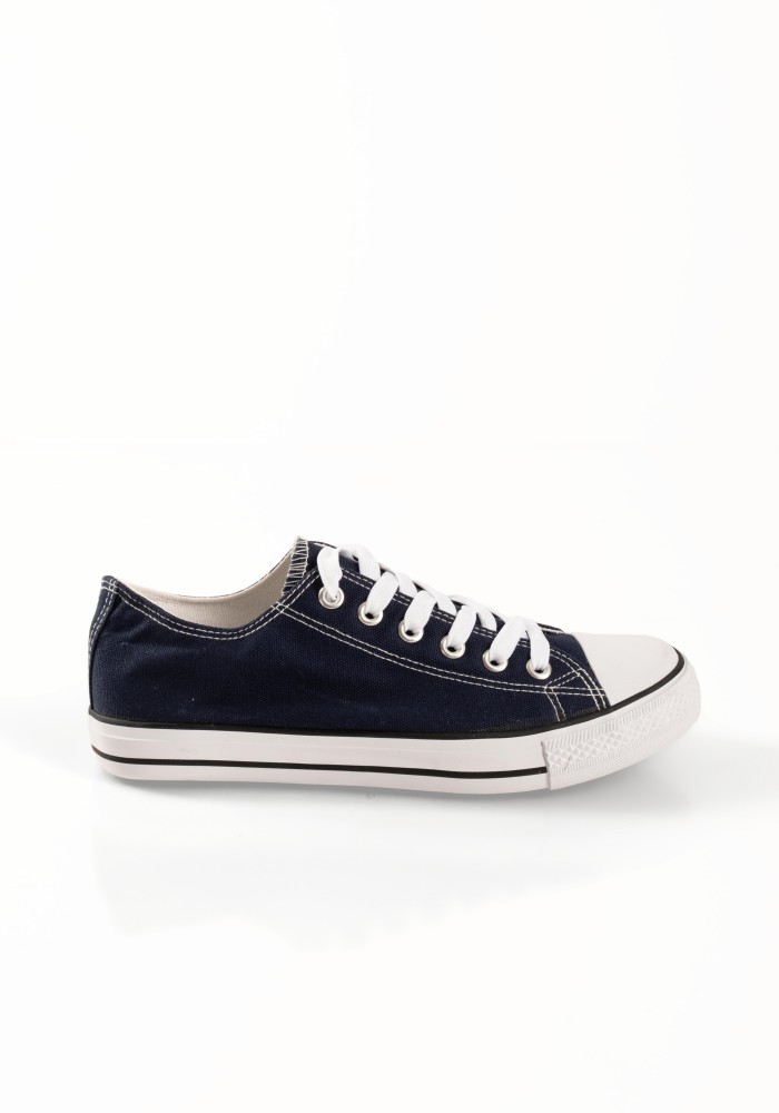 Ανδρικά μπλε πάνινα sneakers με κορδόνια