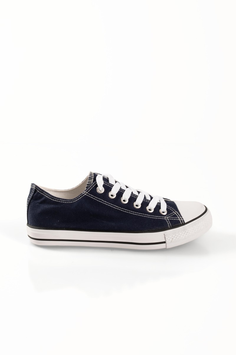 Ανδρικά μπλε πάνινα sneakers με κορδόνια