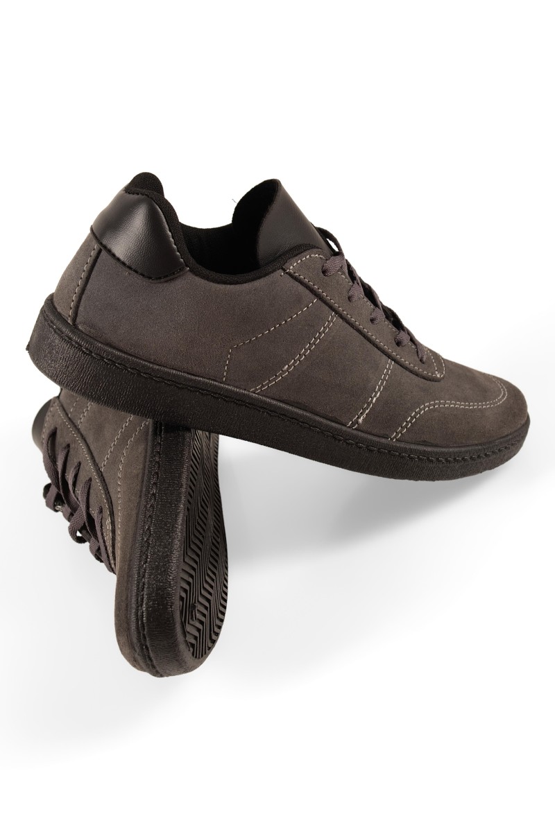 Aνδρικά γκρι casual sneaker με κορδόνια
