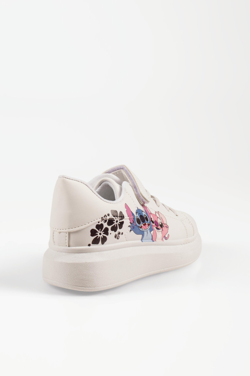 Disney Lilo & Stitch λευκά sneakers για κορίτσια με αυτοκόλλητο