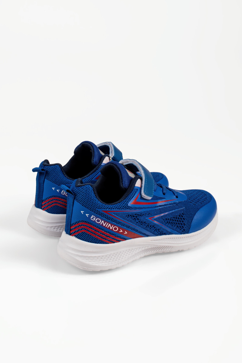 Παιδικά αθλητικά sneakers μπλε με αυτοκόλλητο λουράκι και μαλακό πάτο
