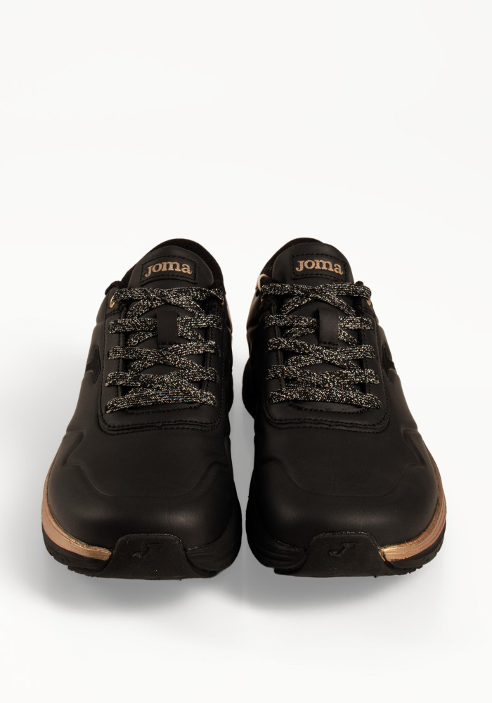 Joma Sintra Lady μαύρα γυναικεία αθλητικά με χρυσές λεπτομέρειες