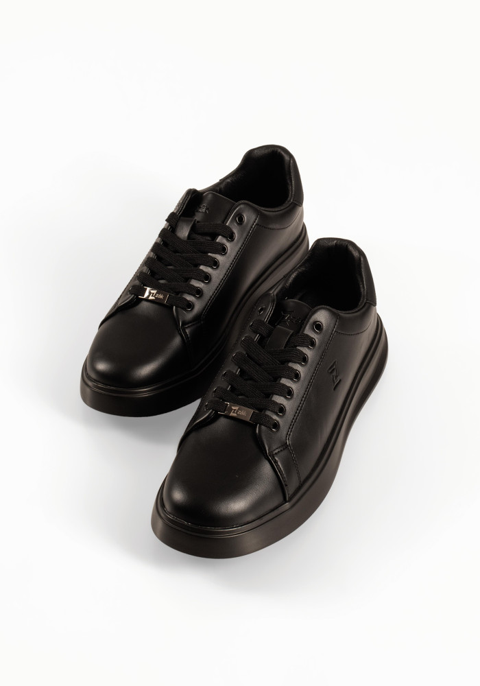 Zak μαύρα ανδρικά sneakers με κορδόνια και χοντρή σόλα