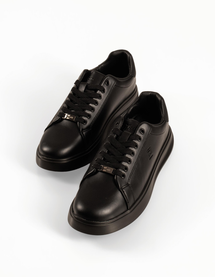 Zak μαύρα ανδρικά sneakers με κορδόνια και χοντρή σόλα