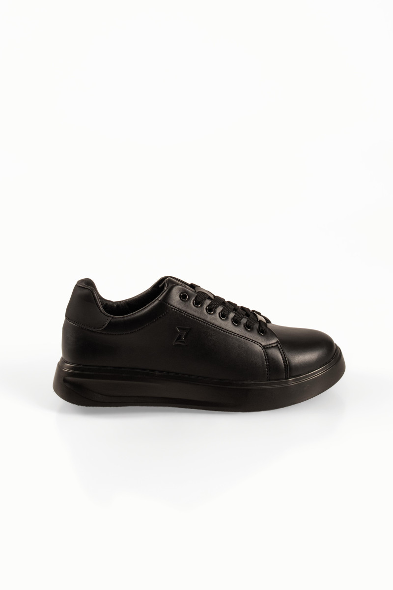 Zak μαύρα ανδρικά sneakers με κορδόνια και χοντρή σόλα