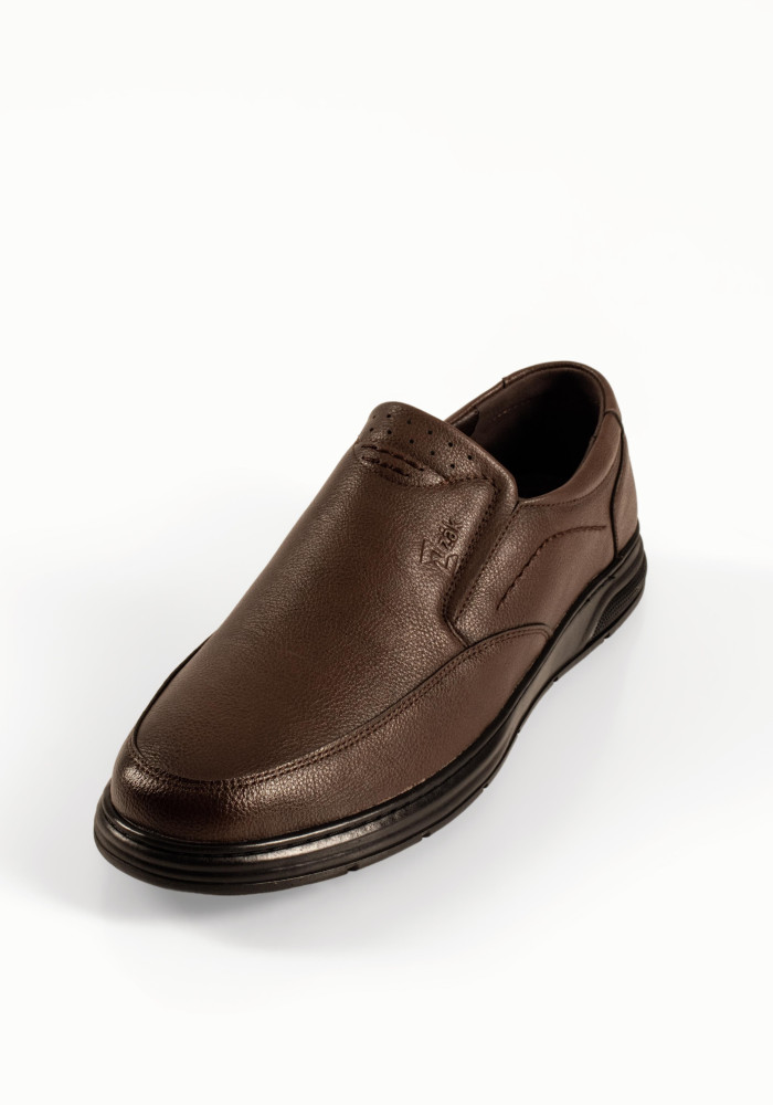 Zak καφέ ανδρικά slip-on με διακριτικές ραφές