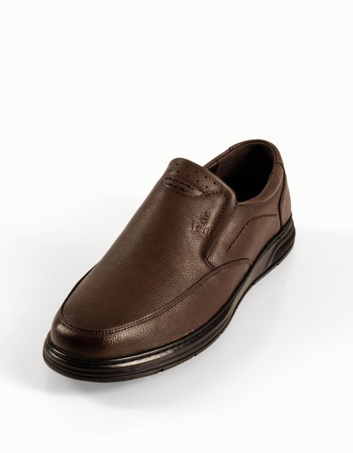 Zak καφέ ανδρικά slip-on με διακριτικές ραφές