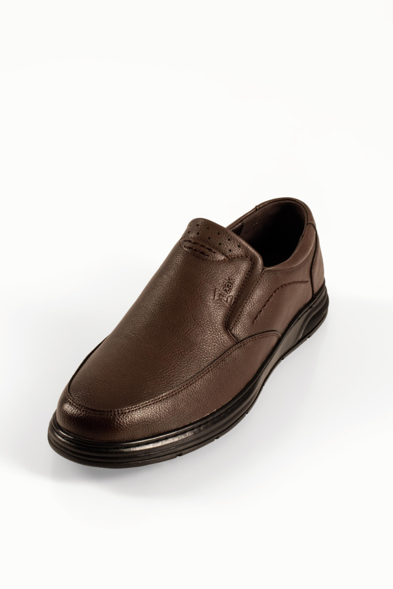 Zak καφέ ανδρικά slip-on με διακριτικές ραφές