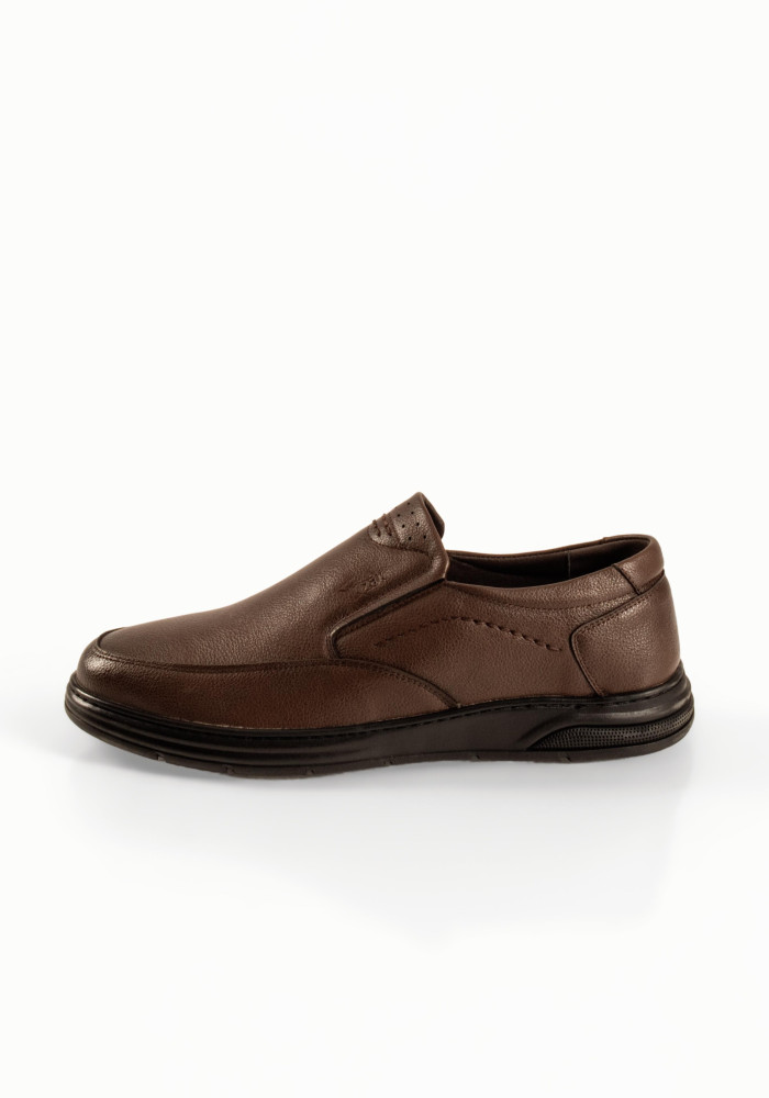 Zak καφέ ανδρικά slip-on με διακριτικές ραφές