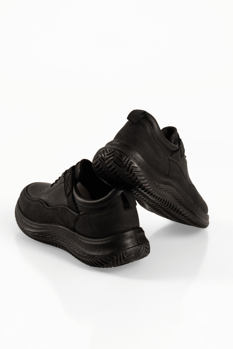 Zak ανδρικά μαύρα slip-on sneakers με φαρδιά σόλα