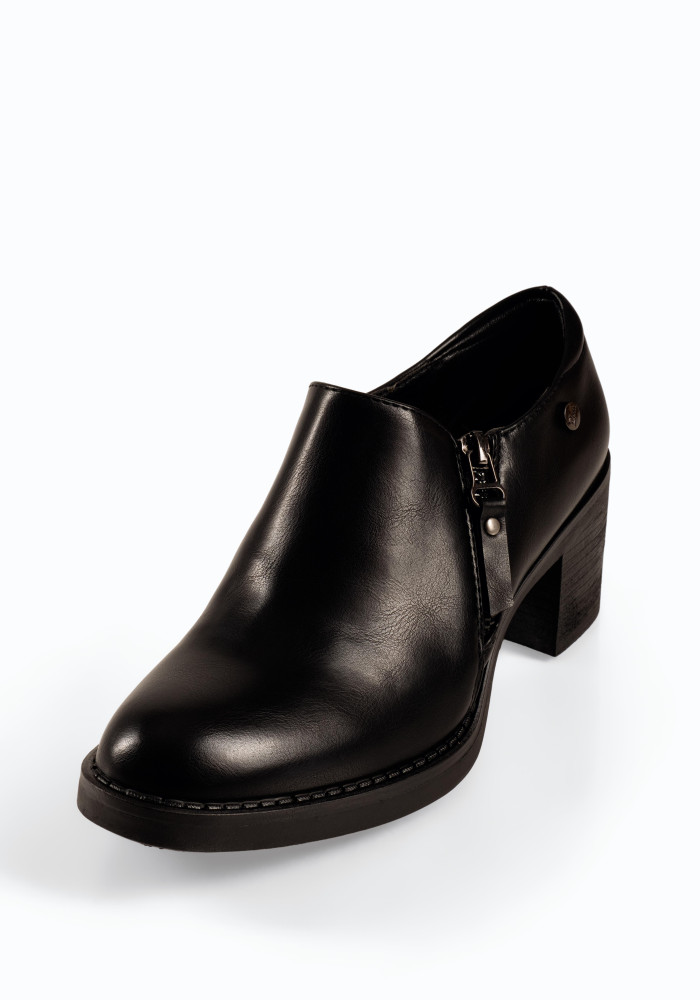 Zak μαύρα γυναικεία ankle boots μαύρα με πλαϊνό φερμουάρ