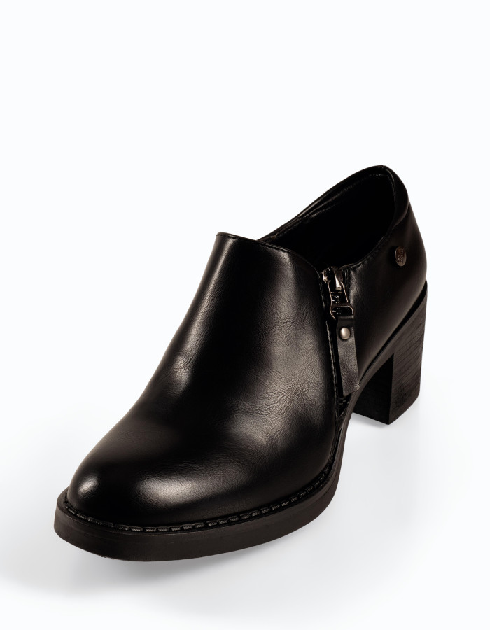 Zak μαύρα γυναικεία ankle boots μαύρα με πλαϊνό φερμουάρ