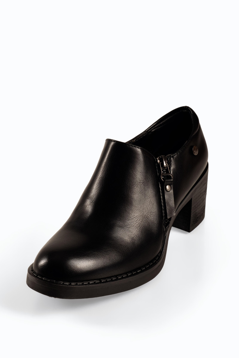 Zak μαύρα γυναικεία ankle boots μαύρα με πλαϊνό φερμουάρ