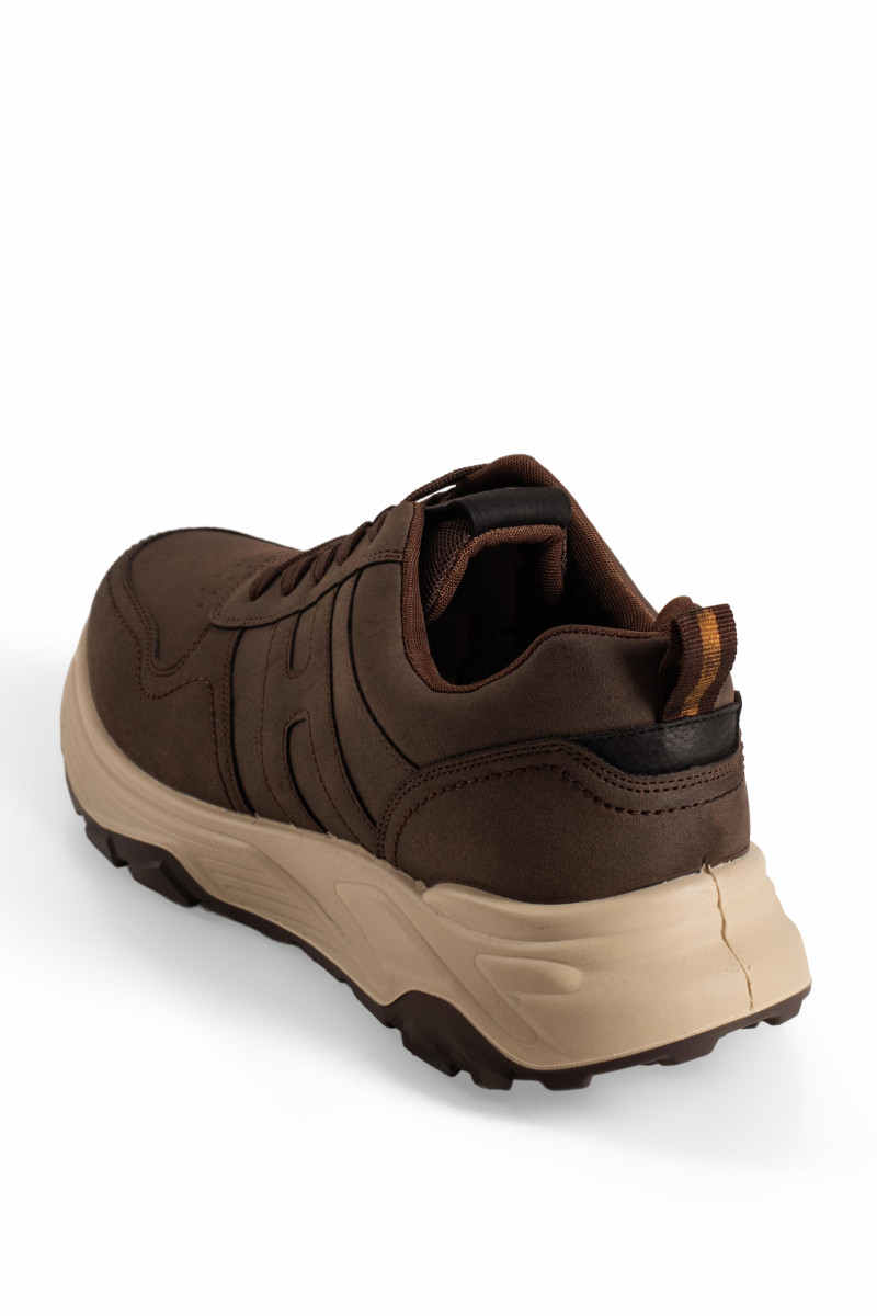 Zak καφέ ανδρικά sneakers με chunky σόλα και πλαϊνές ραφές