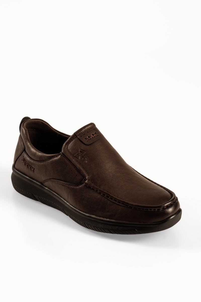 Zak καφέ ανδρικά παπούτσια slip-on με διακοσμητικά γαζιά και χαμηλή σόλα