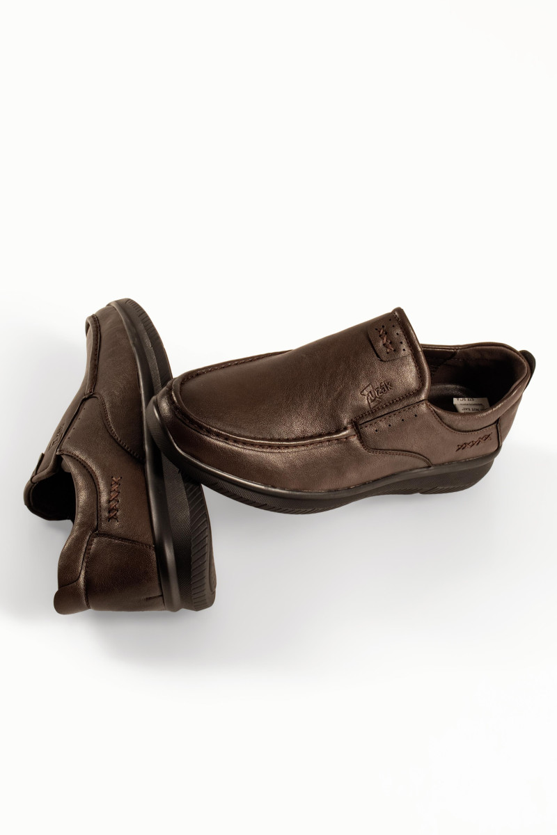 Zak καφέ ανδρικά παπούτσια slip-on με διακοσμητικά γαζιά και χαμηλή σόλα
