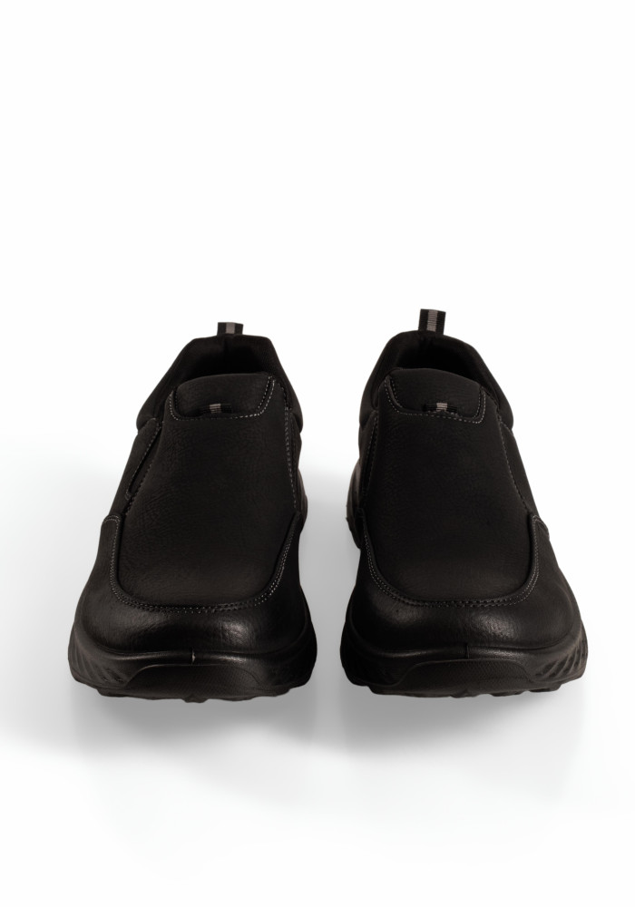 Zak μαύρα ανδρικά slip-on sneakers με ελαστικά πλαϊνά