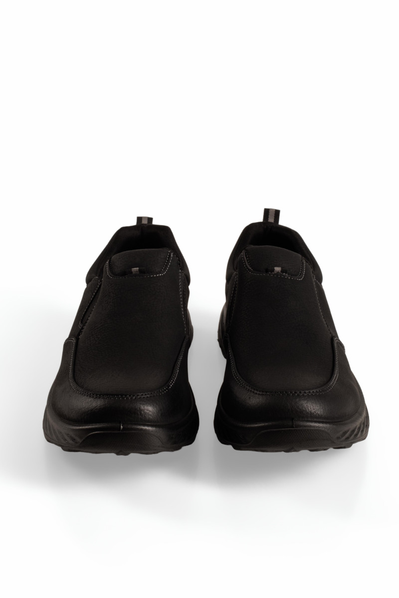 Zak μαύρα ανδρικά slip-on sneakers με ελαστικά πλαϊνά