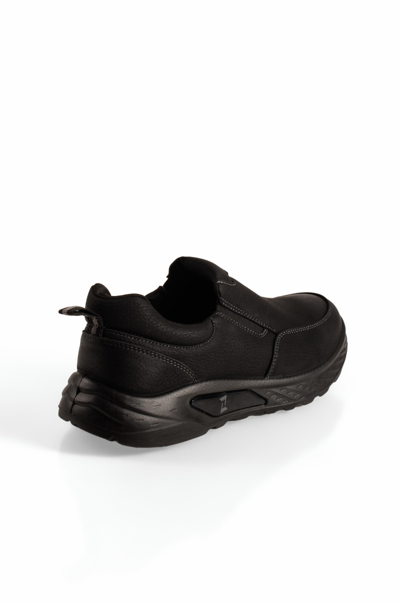 Zak μαύρα ανδρικά slip-on sneakers με ελαστικά πλαϊνά