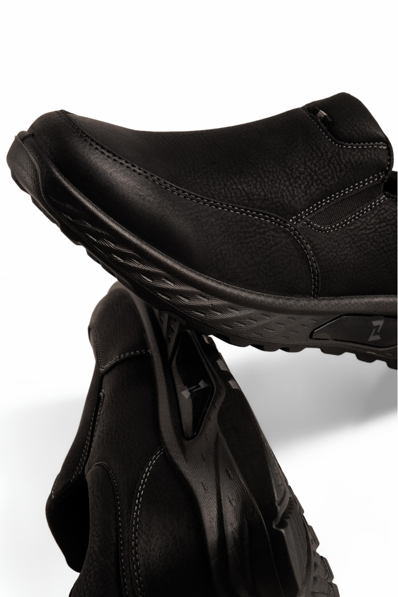 Zak μαύρα ανδρικά slip-on sneakers με ελαστικά πλαϊνά