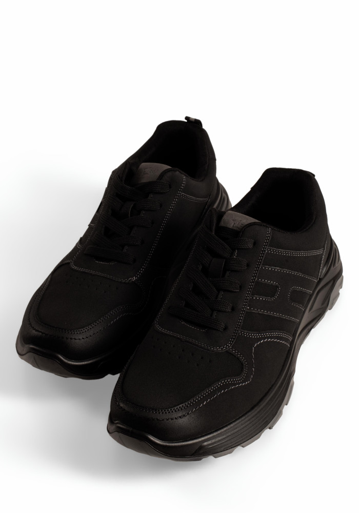 Zak μαύρα ανδρικά sneakers με chunky σόλα και πλαϊνές ραφές