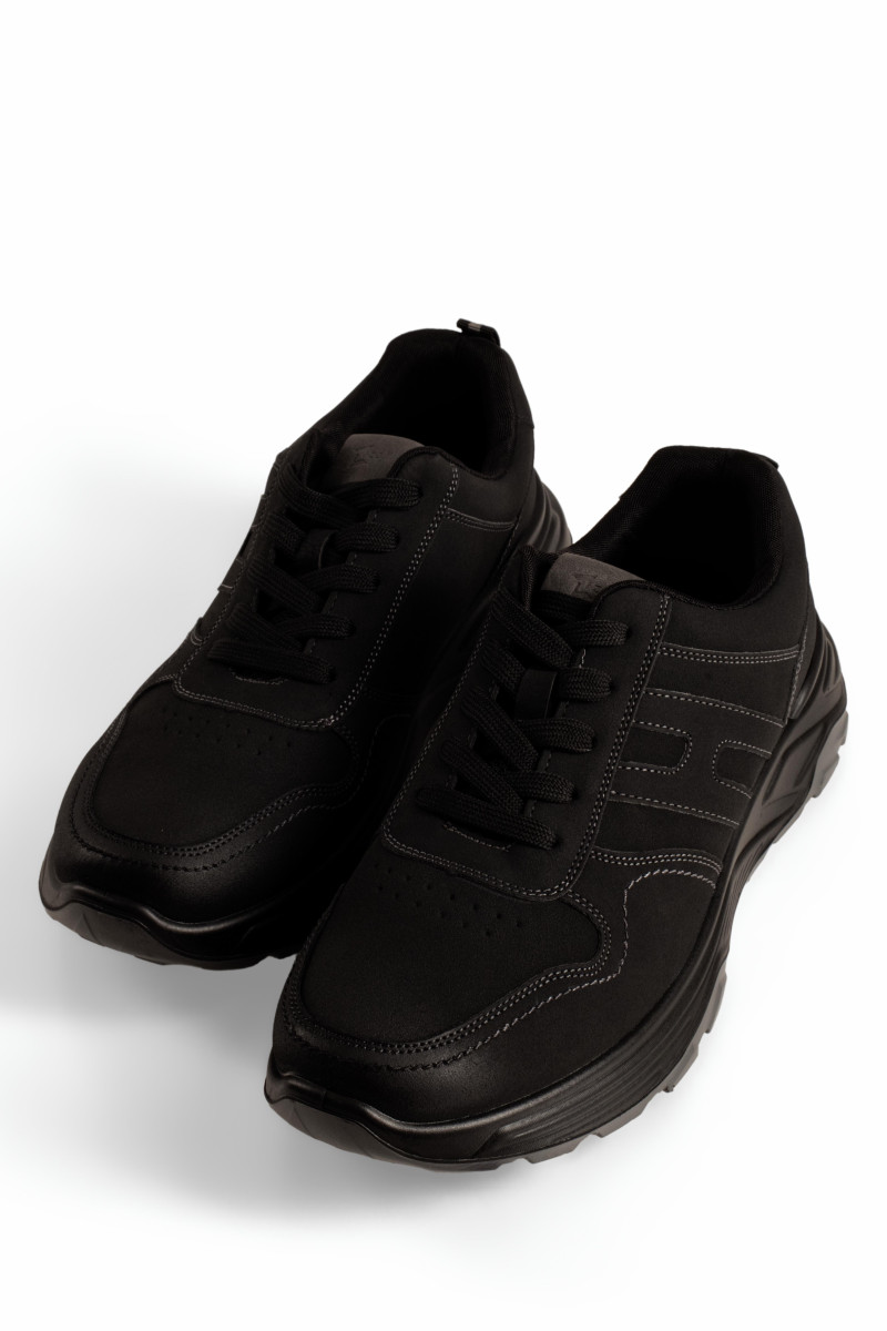 Zak μαύρα ανδρικά sneakers με chunky σόλα και πλαϊνές ραφές