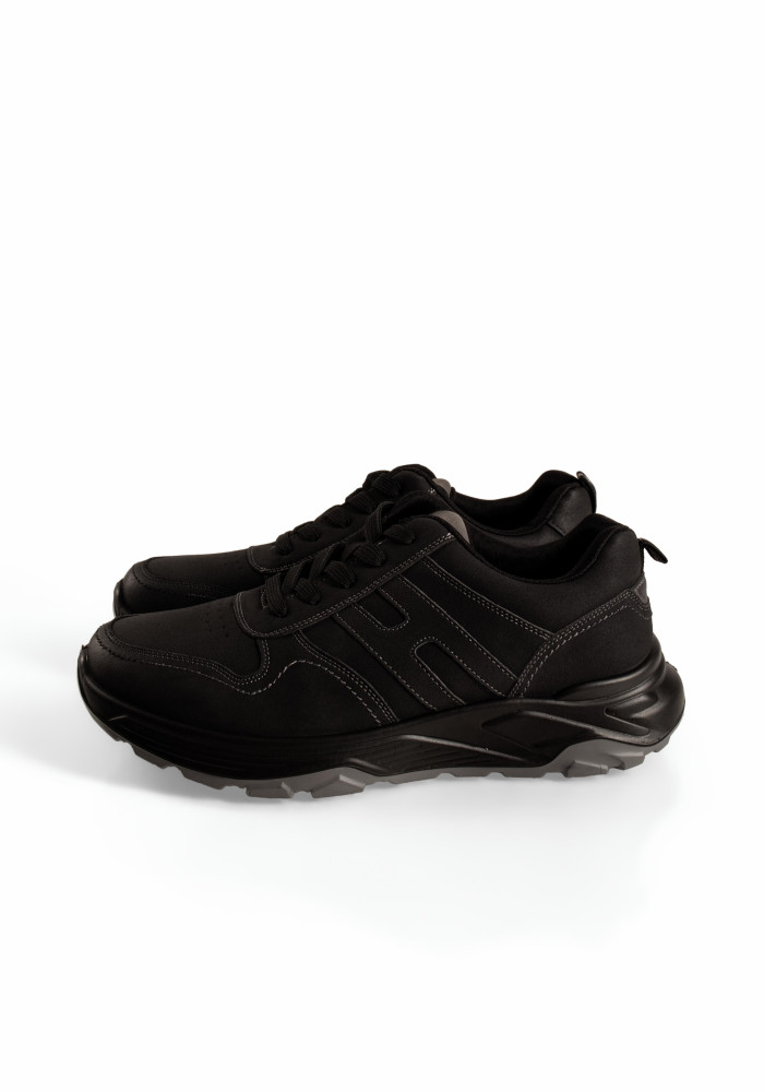 Zak μαύρα ανδρικά sneakers με chunky σόλα και πλαϊνές ραφές