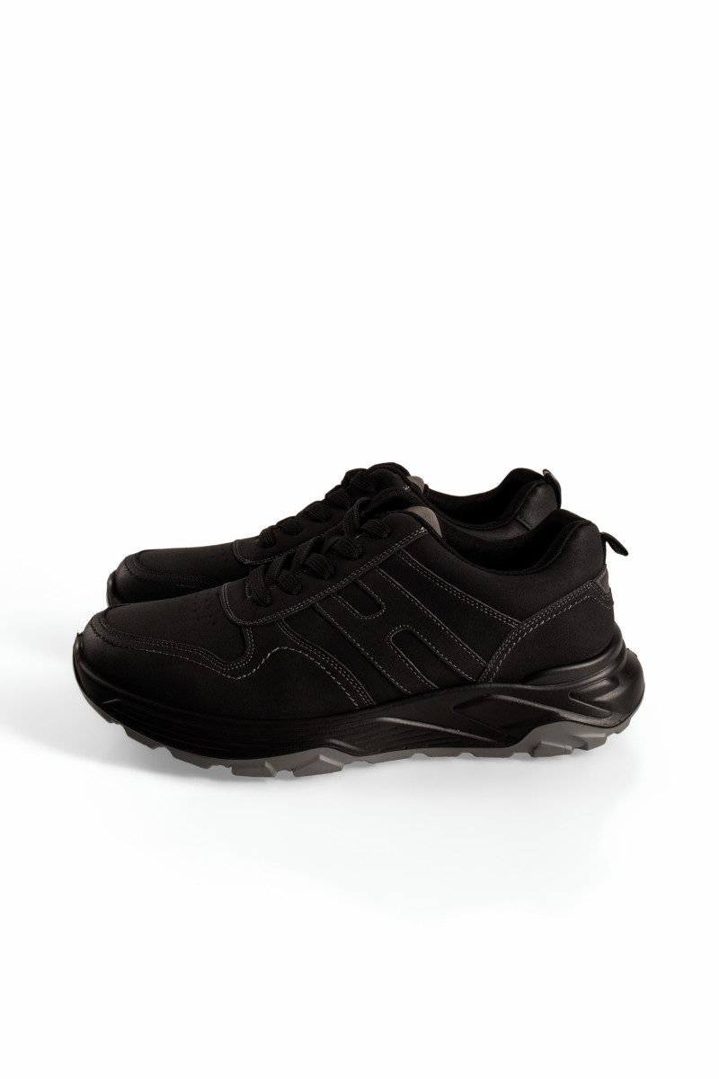 Zak μαύρα ανδρικά sneakers με chunky σόλα και πλαϊνές ραφές