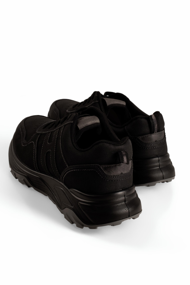 Zak μαύρα ανδρικά sneakers με chunky σόλα και πλαϊνές ραφές