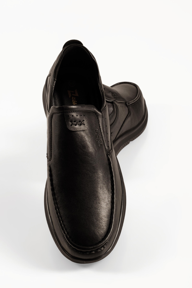 Zak μαύρα ανδρικά παπούτσια slip-on με διακοσμητικά γαζιά και χαμηλή σόλα