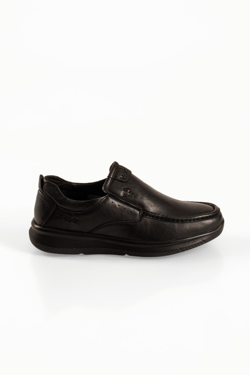 Zak μαύρα ανδρικά παπούτσια slip-on με διακοσμητικά γαζιά και χαμηλή σόλα
