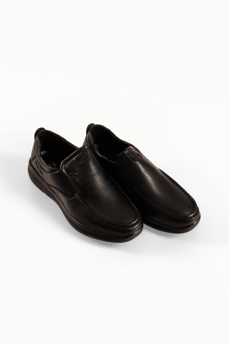Zak μαύρα ανδρικά παπούτσια slip-on με διακοσμητικά γαζιά και χαμηλή σόλα