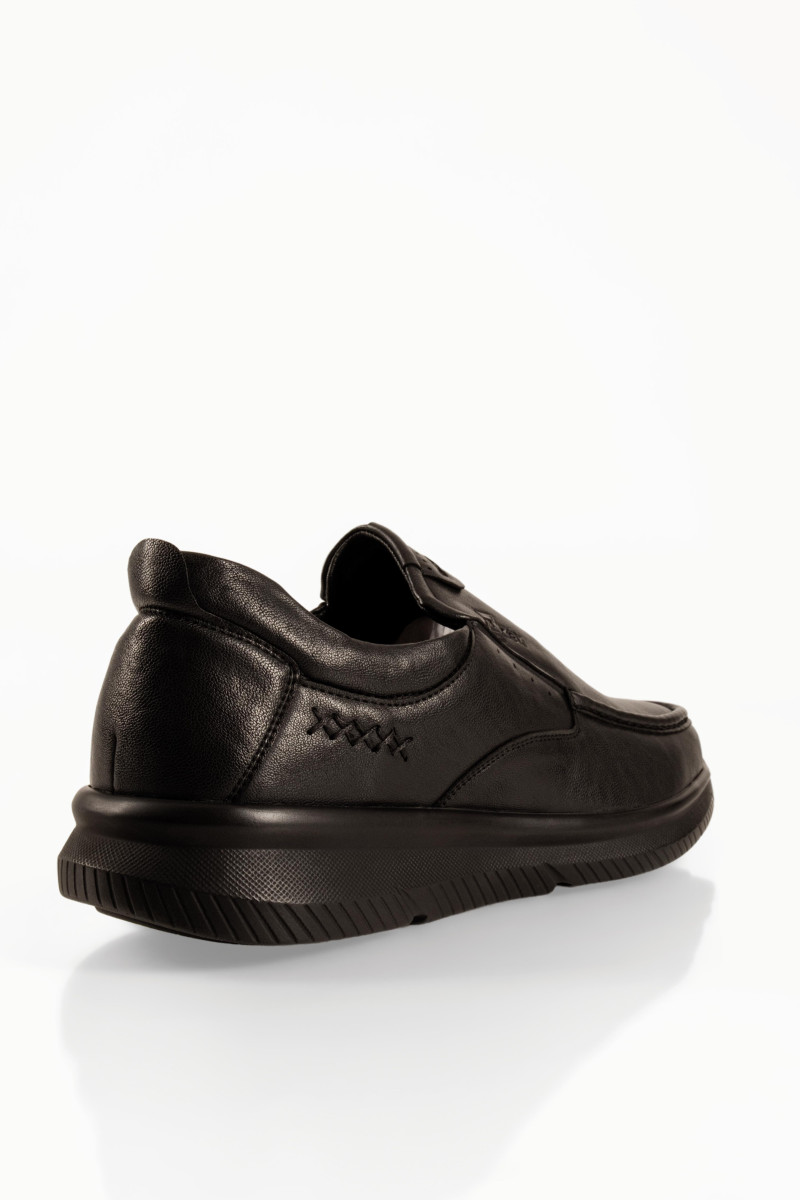 Zak μαύρα ανδρικά παπούτσια slip-on με διακοσμητικά γαζιά και χαμηλή σόλα