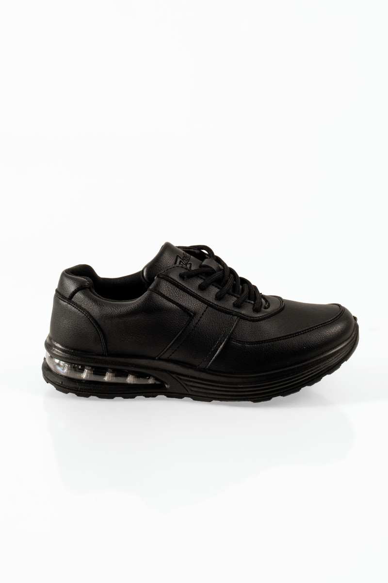 Ζak ανδρικά μαύρα sneakers με κορδόνια και αερόσολα
