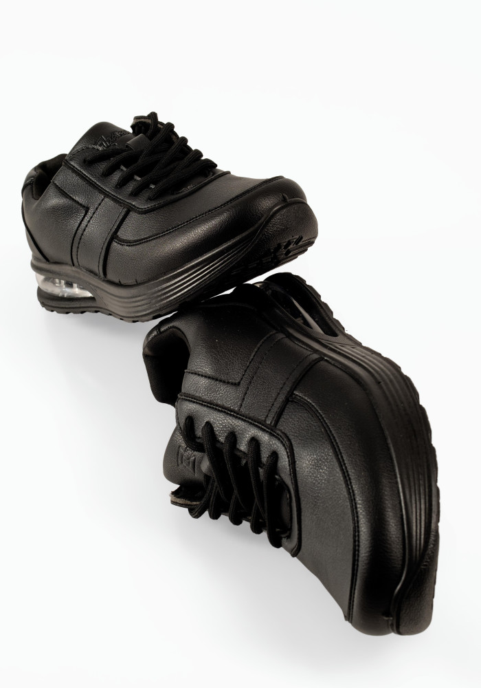 Ζak ανδρικά μαύρα sneakers με κορδόνια και αερόσολα