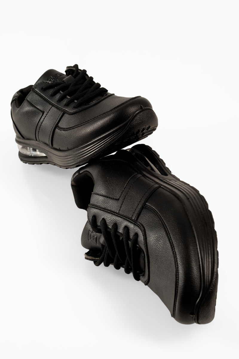Ζak ανδρικά μαύρα sneakers με κορδόνια και αερόσολα