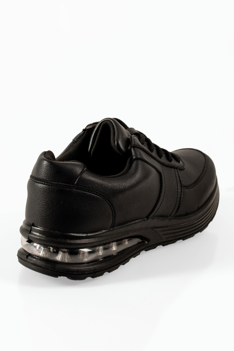 Ζak ανδρικά μαύρα sneakers με κορδόνια και αερόσολα