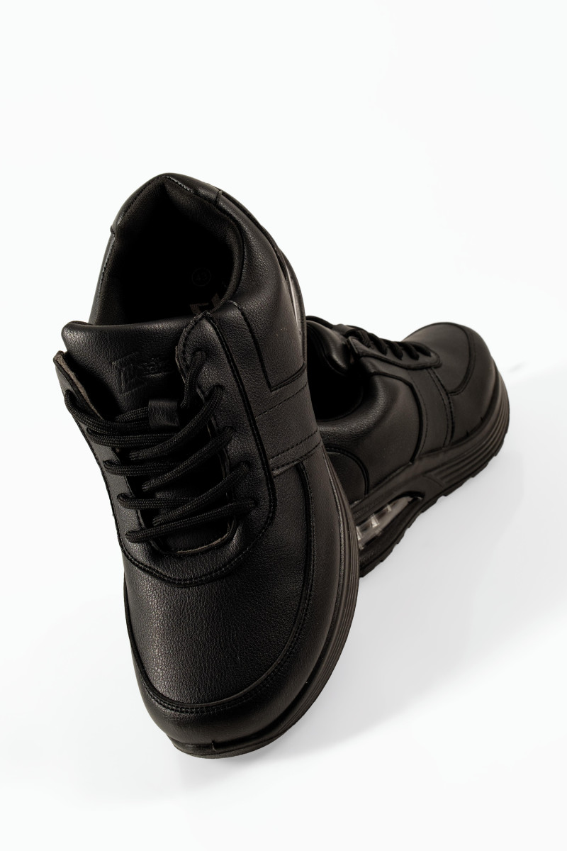Ζak ανδρικά μαύρα sneakers με κορδόνια και αερόσολα