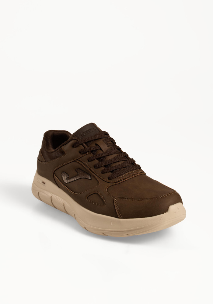 Ανδρικά sneakers Joma καφέ με κορδόνια και ανάγλυφα πλαϊνά