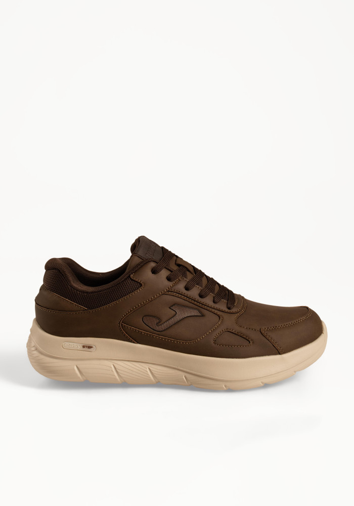 Ανδρικά sneakers Joma καφέ με κορδόνια και ανάγλυφα πλαϊνά