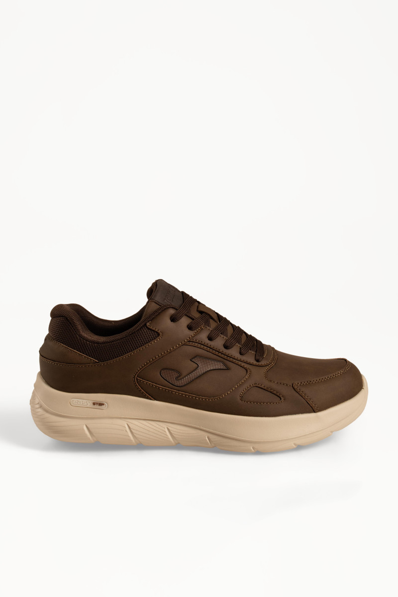 Ανδρικά sneakers Joma καφέ με κορδόνια και ανάγλυφα πλαϊνά