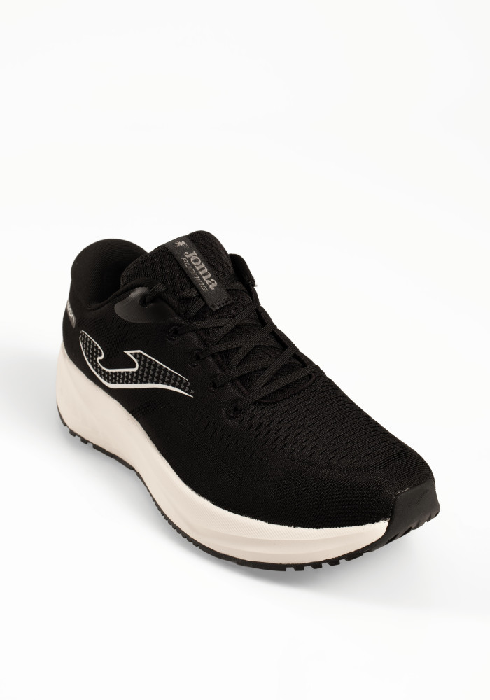 Ανδρικά sneakers Joma μαύρα running με κορδόνια και λευκή σόλα