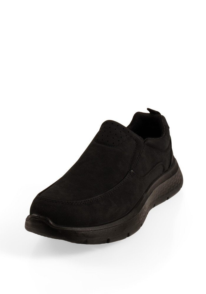 B-Soft μαύρα ανδρικά sneakers χωρίς κορδόνια