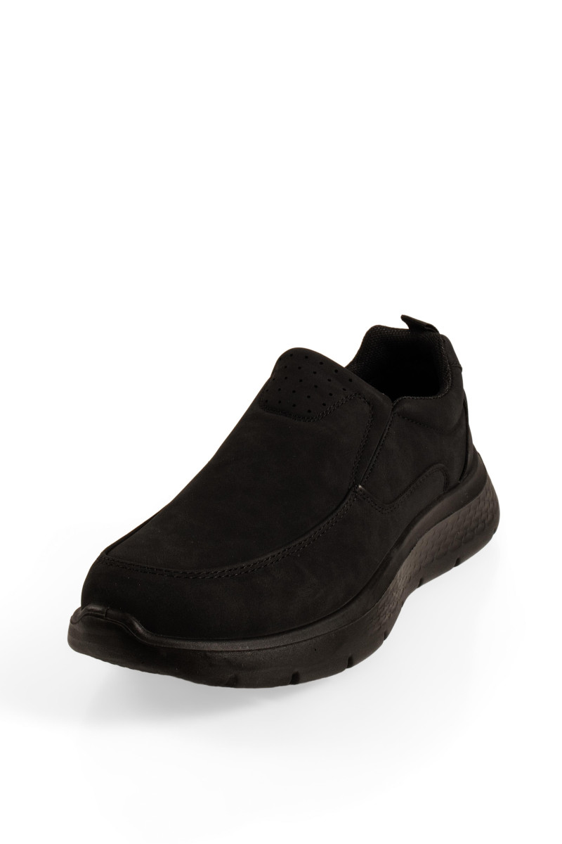 B-Soft μαύρα ανδρικά sneakers χωρίς κορδόνια