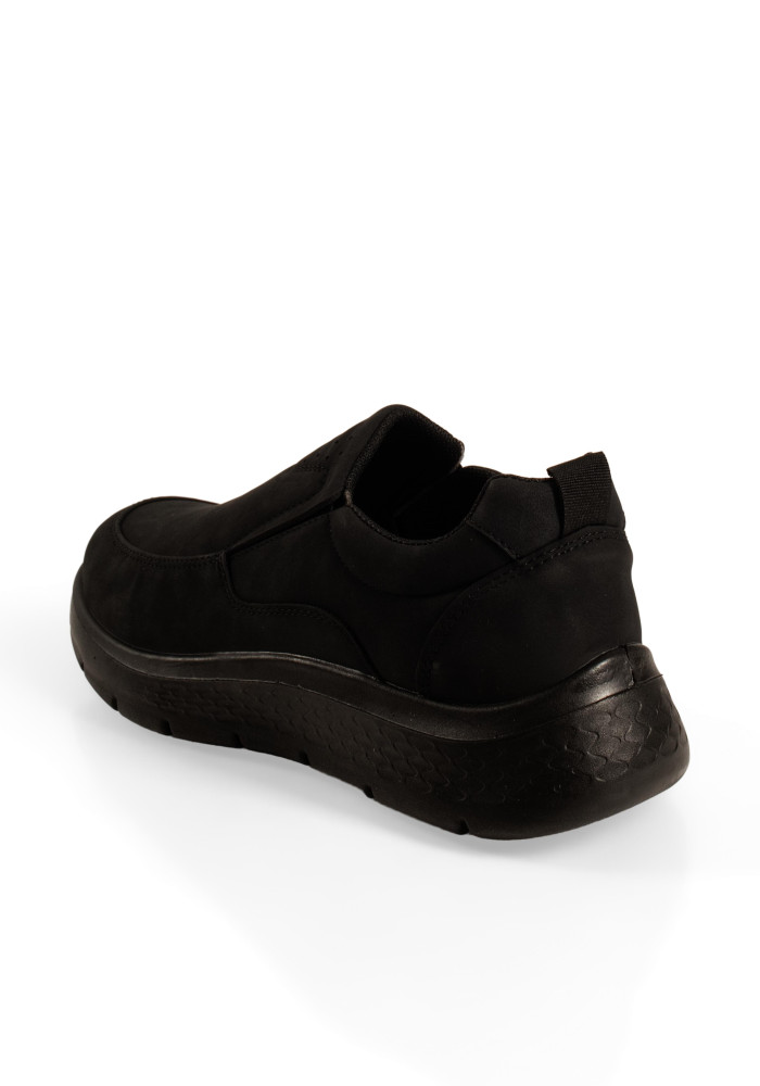 B-Soft μαύρα ανδρικά sneakers χωρίς κορδόνια