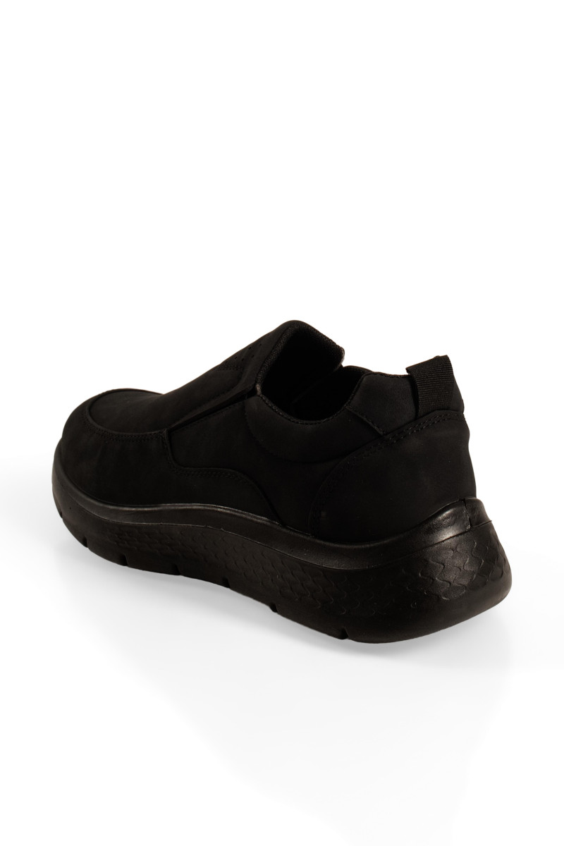 B-Soft μαύρα ανδρικά sneakers χωρίς κορδόνια