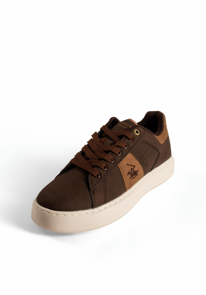Ανδρικά sneakers Beverly Hills Polo Club καφέ με μπεζ λεπτομέρειες