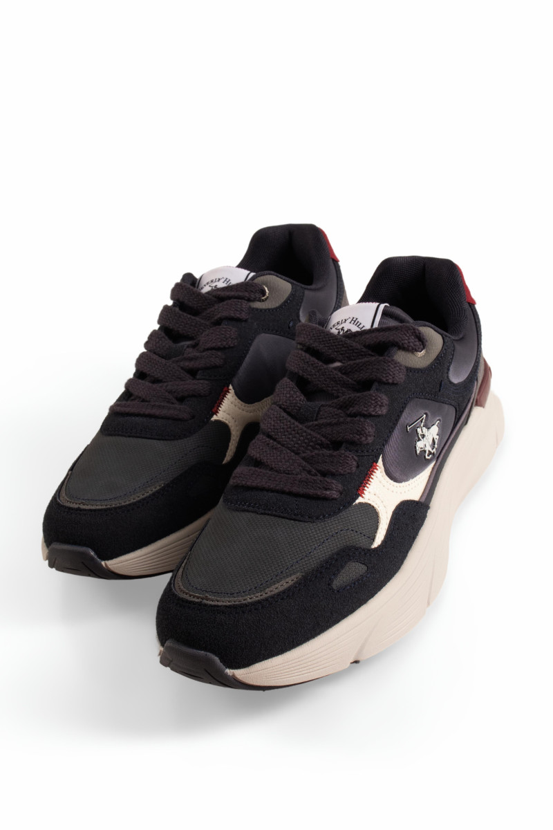 Ανδρικά sneakers Beverly Hills Polo Club μπλε με πολύχρωμες λεπτομέρειες