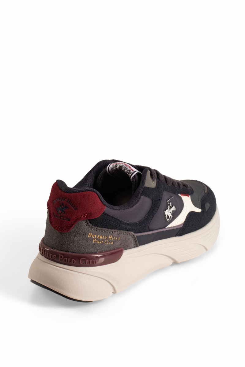 Ανδρικά sneakers Beverly Hills Polo Club μπλε με πολύχρωμες λεπτομέρειες
